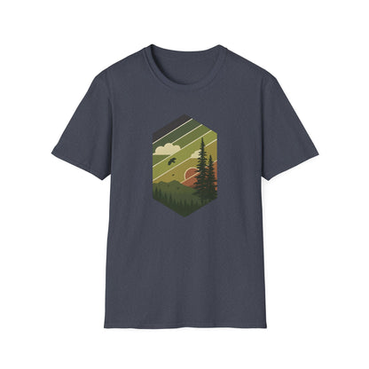 Retro Pine Forest Sunset T-shirt