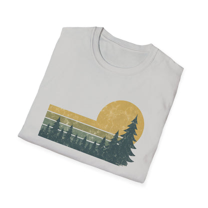 Retro Sunset Over Pines T-shirt