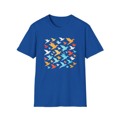 Origami Flock Of Birds T-shirt