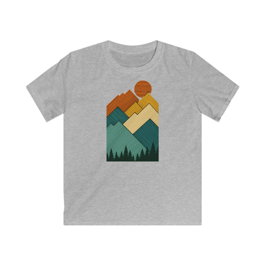 Children's Layered Sunset Landscape T-shirt