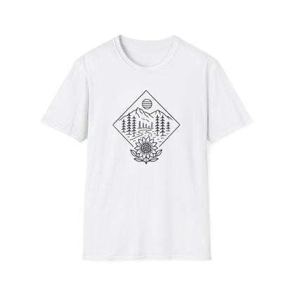 Sun Over Sunflower Landscape T-shirt