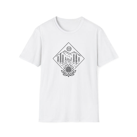 Sun Over Sunflower Landscape T-shirt