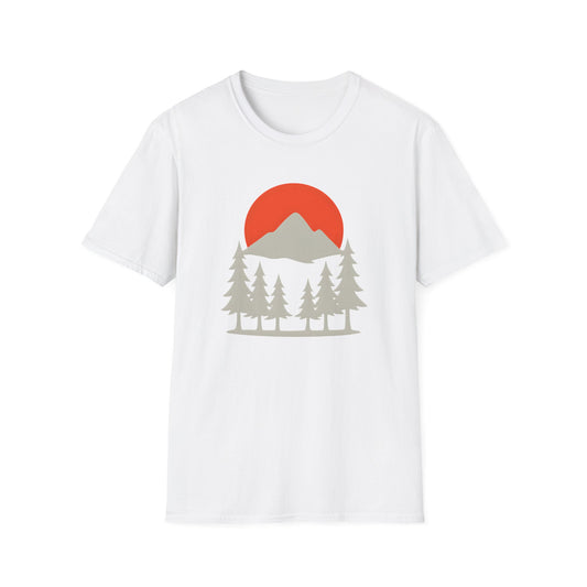 Grey Mountain Silhouette At Sunset T-shirt