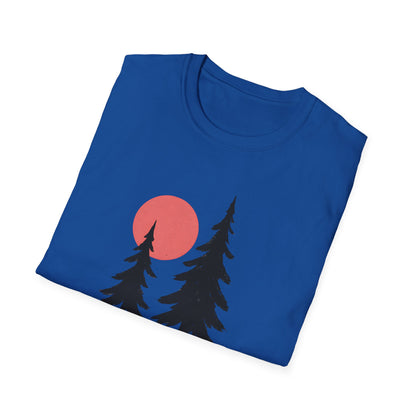 Serene Pines Under Sunset T-shirt