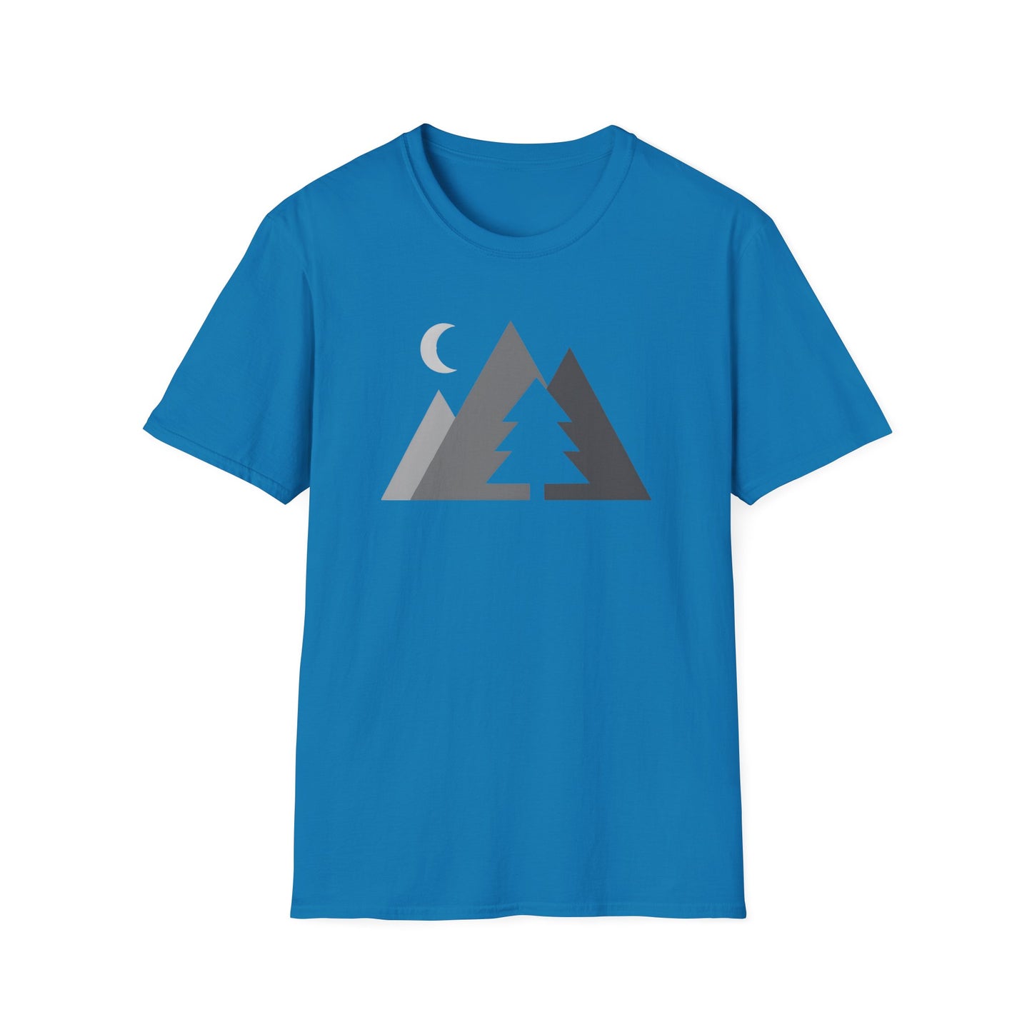 Greyscale Geometric Mountains T-shirt