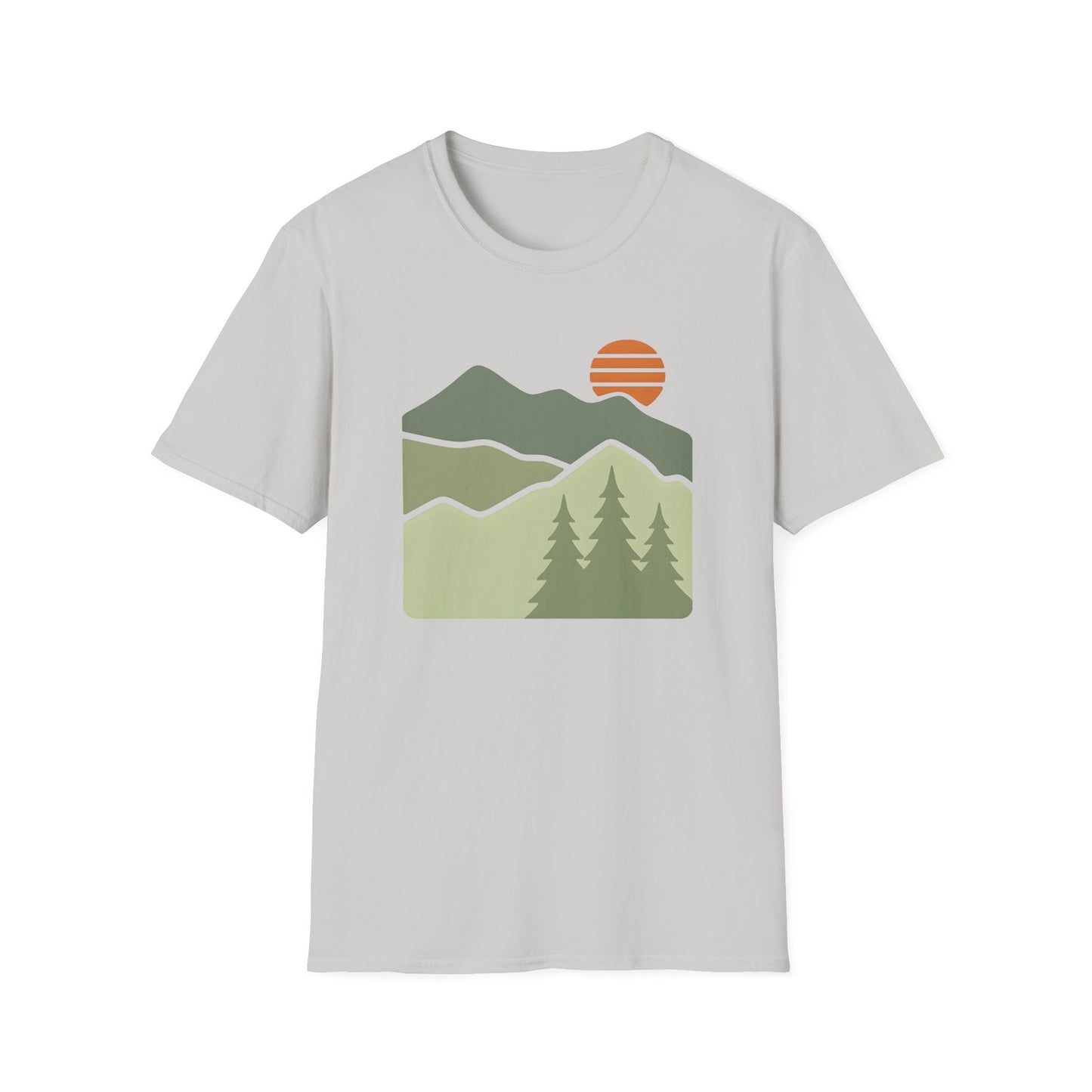 Striped Sun Over Mountain Layers T-shirt
