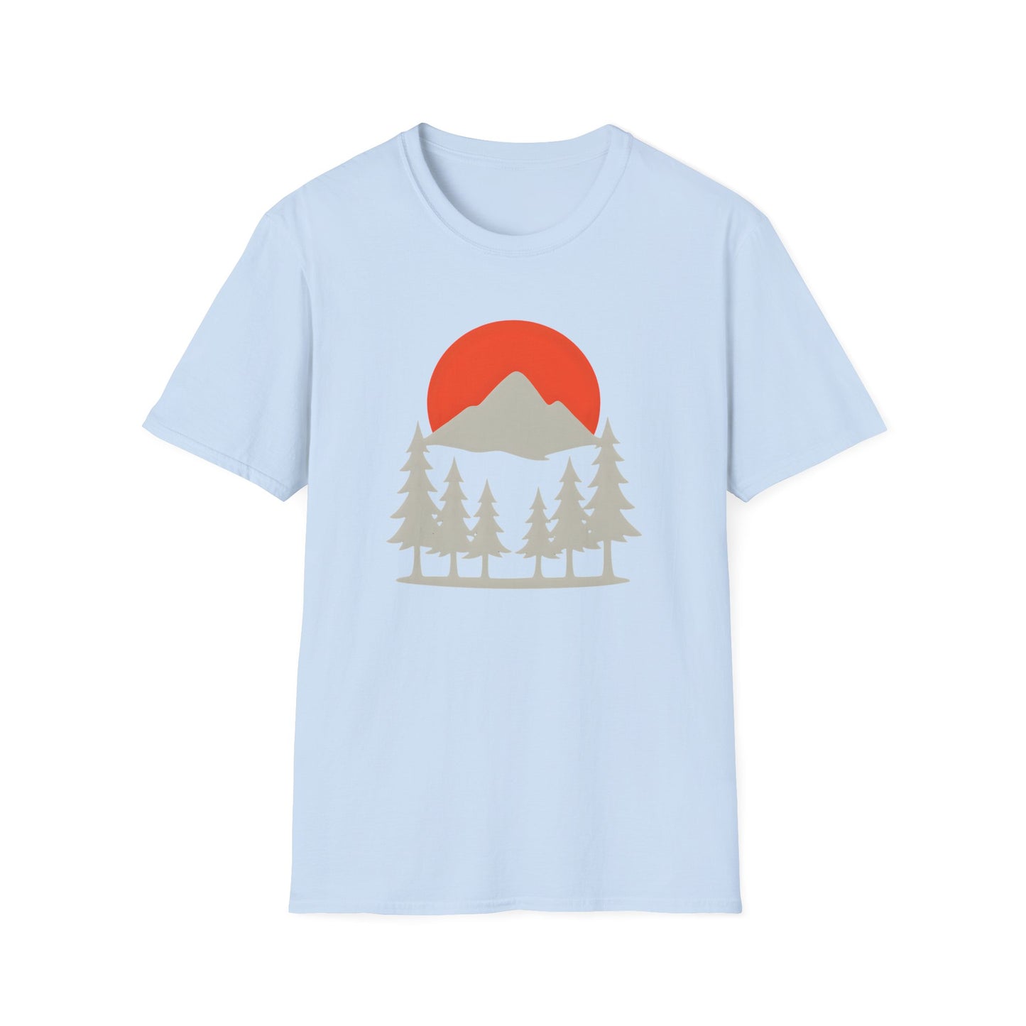 Grey Mountain Silhouette At Sunset T-shirt