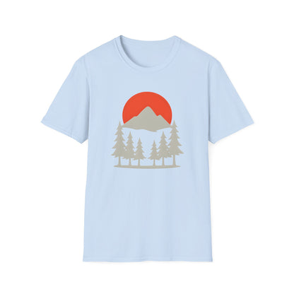 Grey Mountain Silhouette At Sunset T-shirt