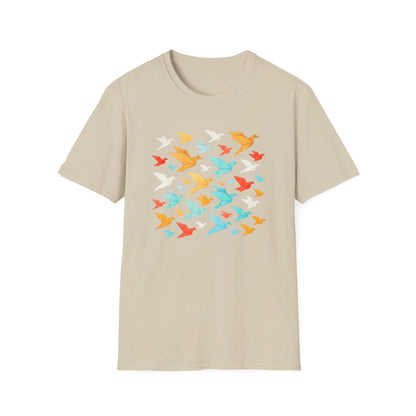 Origami Flock Of Birds T-shirt