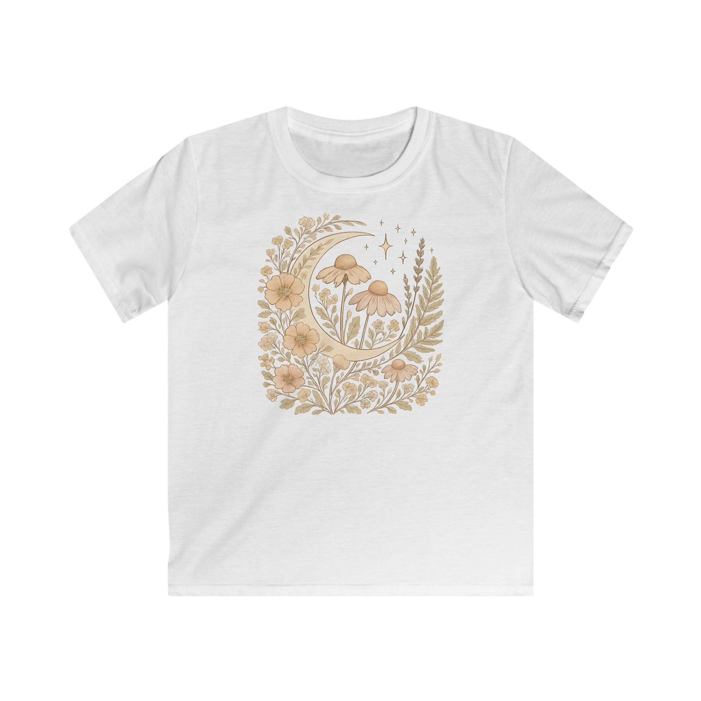 Children's Golden Moon & Wildflower Dreamscape T-shirt