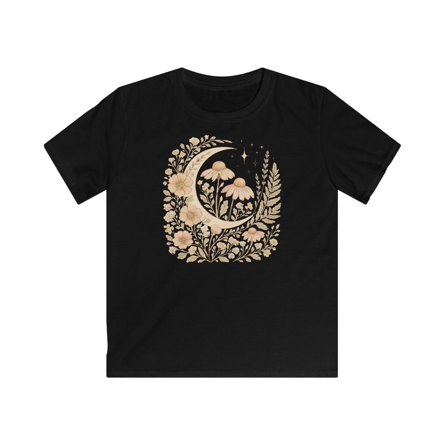 Children's Golden Moon & Wildflower Dreamscape T-shirt