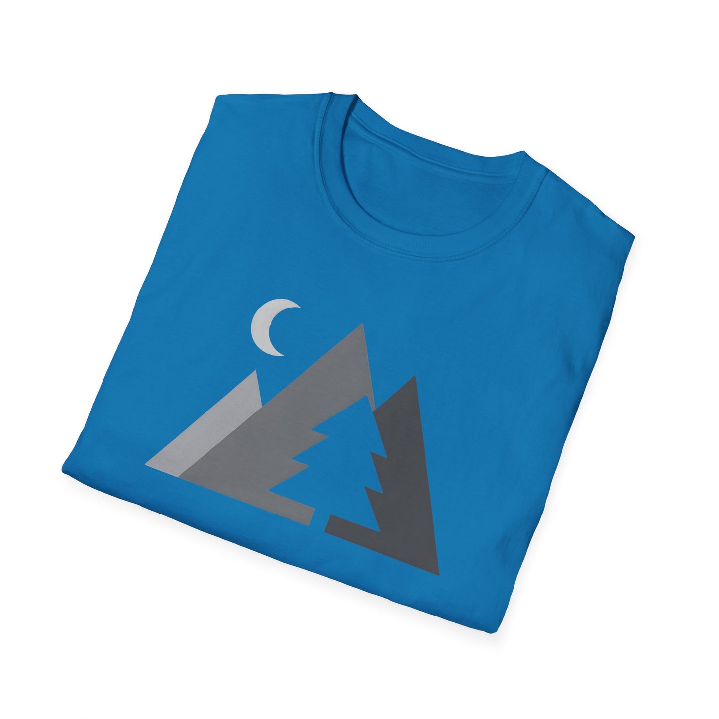 Greyscale Geometric Mountains T-shirt