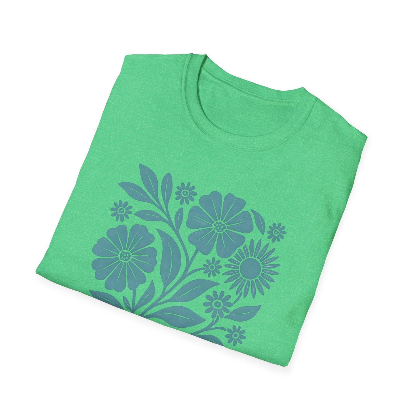 Flower Gathering Ink Print T-shirt