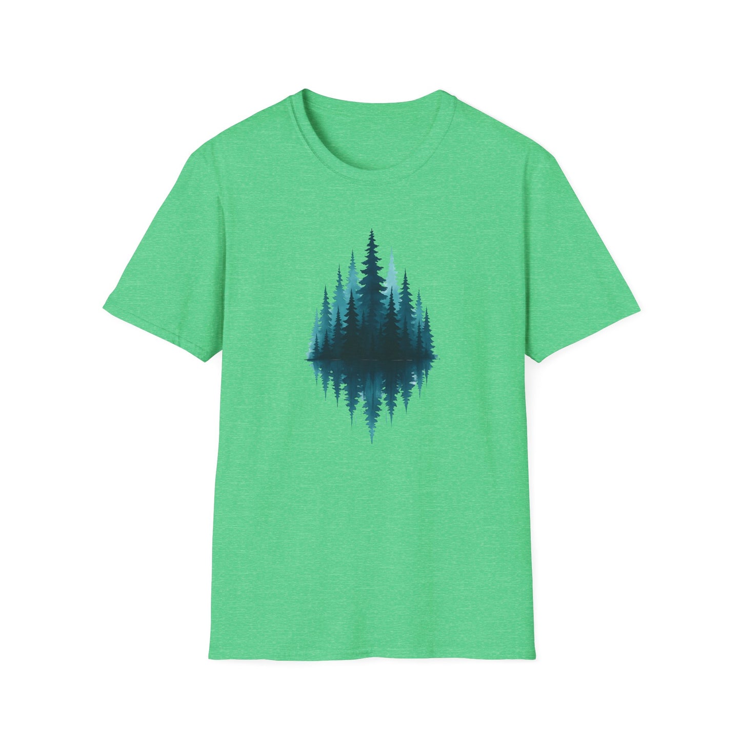 Mirrored Pine Teal Forest T-shirt