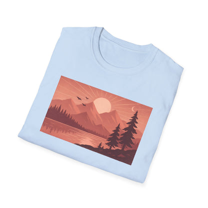 Mountain Lake Landscape Pinkscale