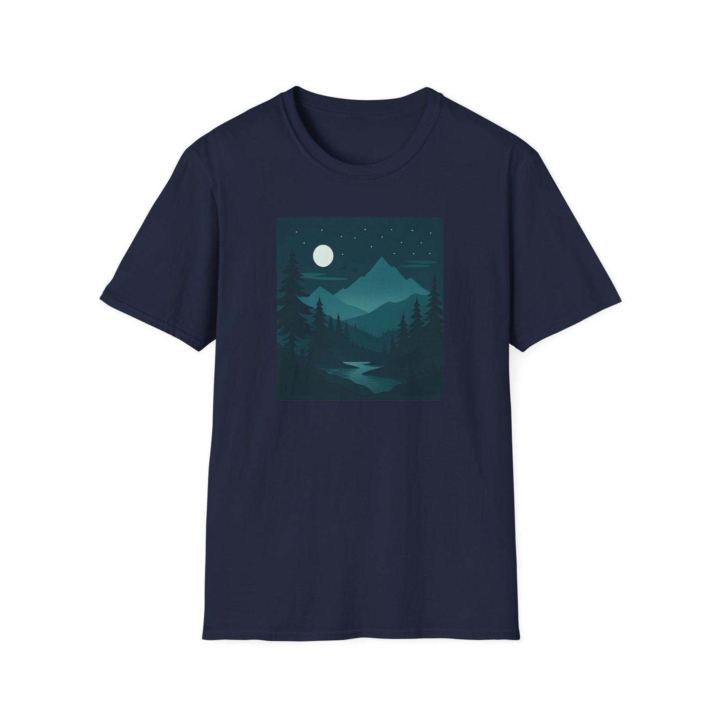 Dark Night Mountain Landscape