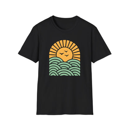 Sunrise Over Serene Waves T-shirt