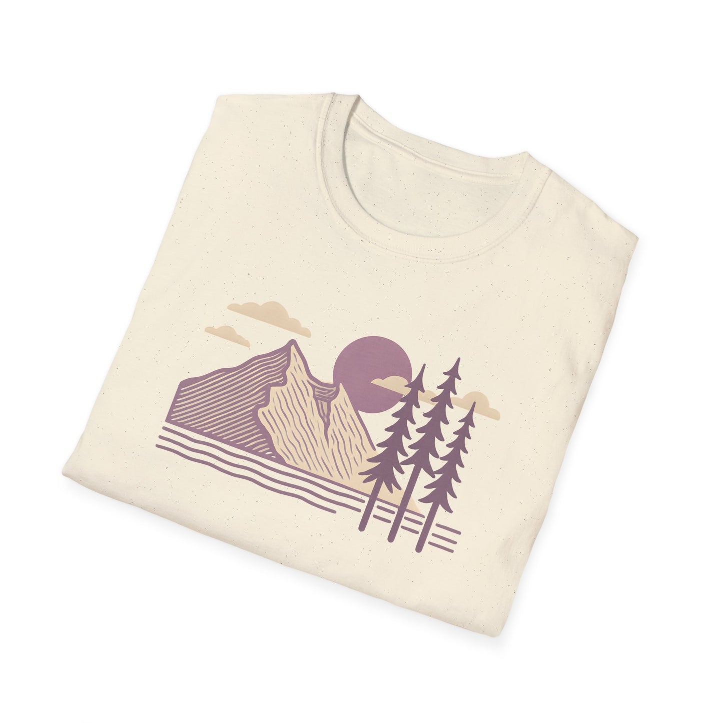 Minimalist Lavender Mountain Sunset T-shirt