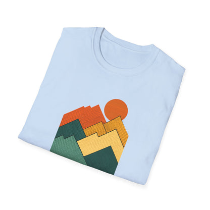 Sunset Over Lined Mountains T-shirt