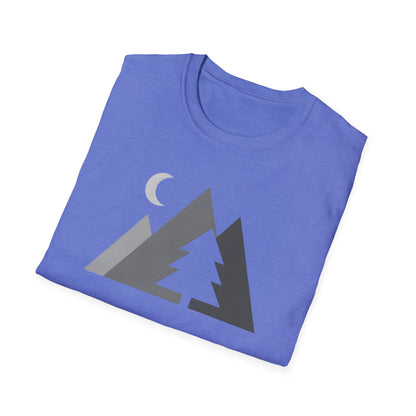 Greyscale Geometrical Mountains T-shirt