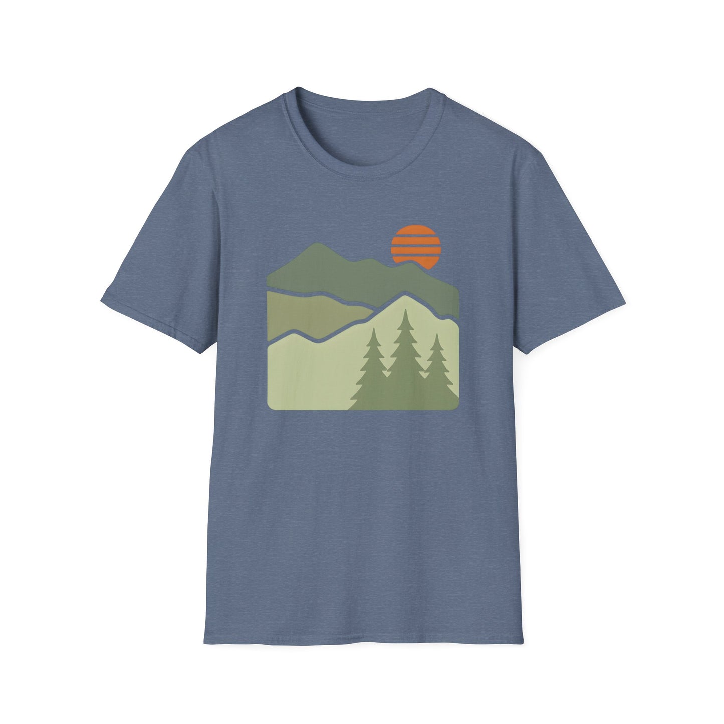 Striped Sun Over Mountain Layers T-shirt