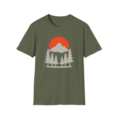 Grey Mountain Silhouette At Sunset T-shirt