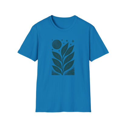 Celestial Leaves Under Moon Glow T-shirt