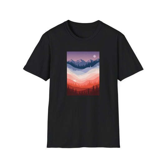 Day and Night Layered Landscape T-shirt