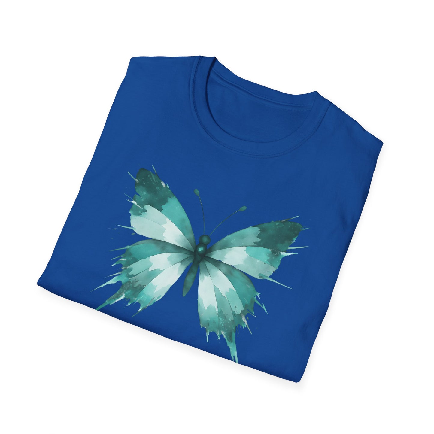 Butterfly Teal Watercolor