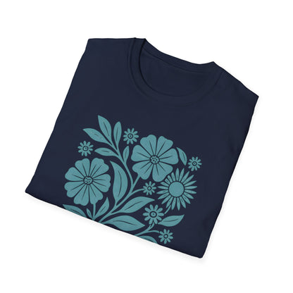 Flower Gathering Ink Print T-shirt