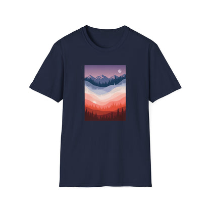 Day and Night Layered Landscape T-shirt