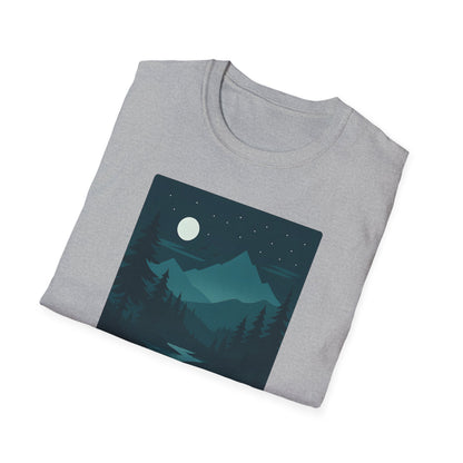 Dark Night Mountain Landscape