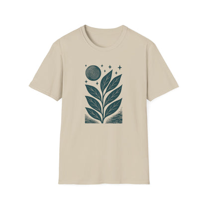 Celestial Leaves Under Moon Glow T-shirt