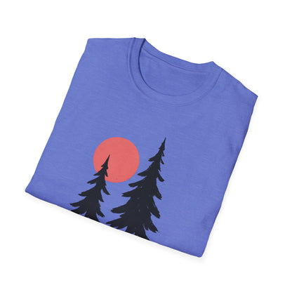 Serene Pines Under Sunset T-shirt