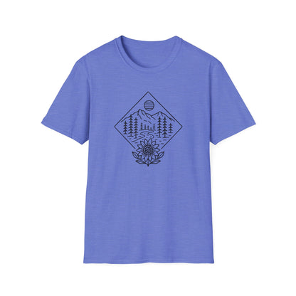 Sun Over Sunflower Landscape T-shirt