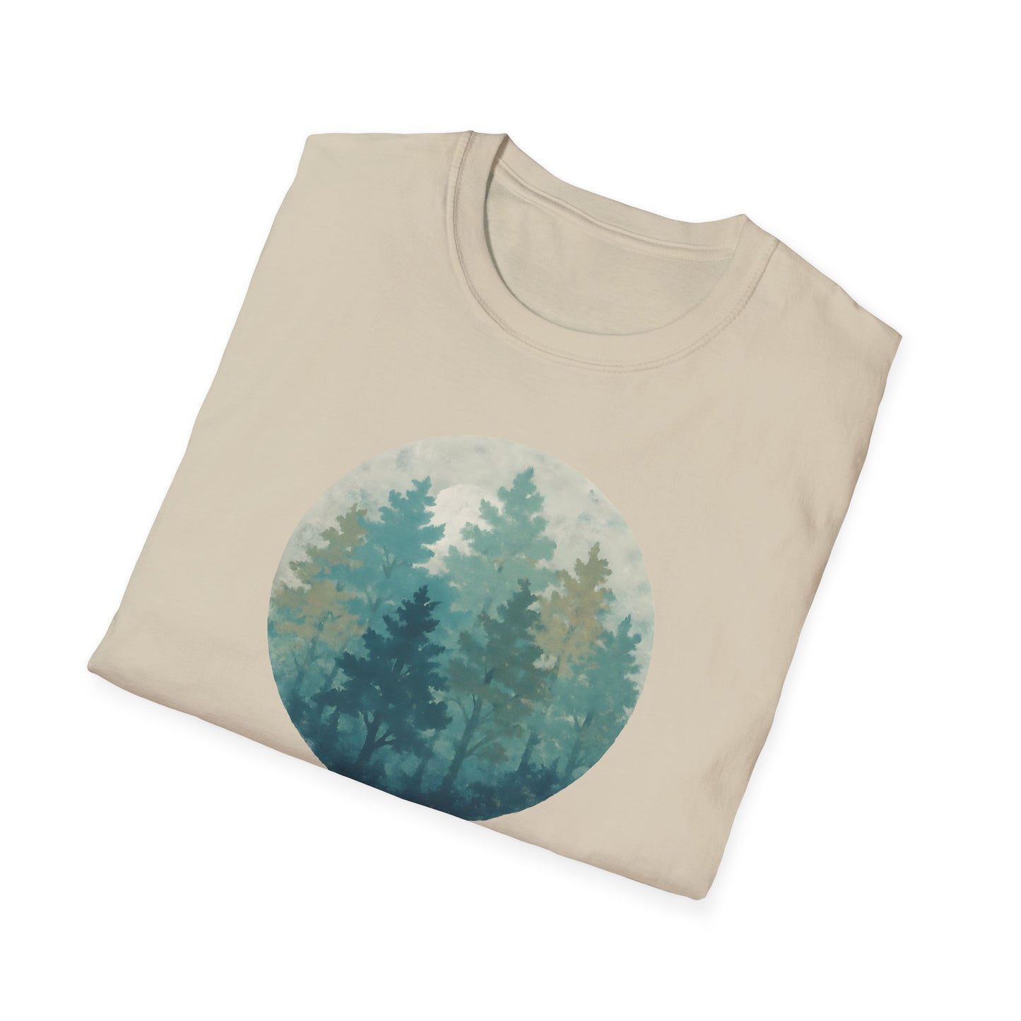 Forest Oil Painting Teals