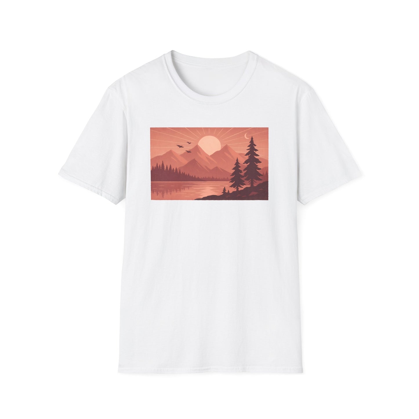 Mountain Lake Landscape Pinkscale