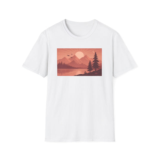 Mountain Lake Landscape Pinkscale
