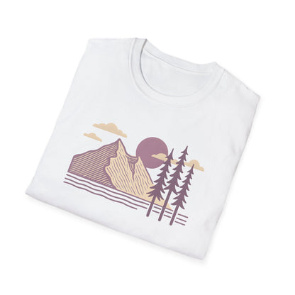Minimalist Lavender Mountain Sunset T-shirt