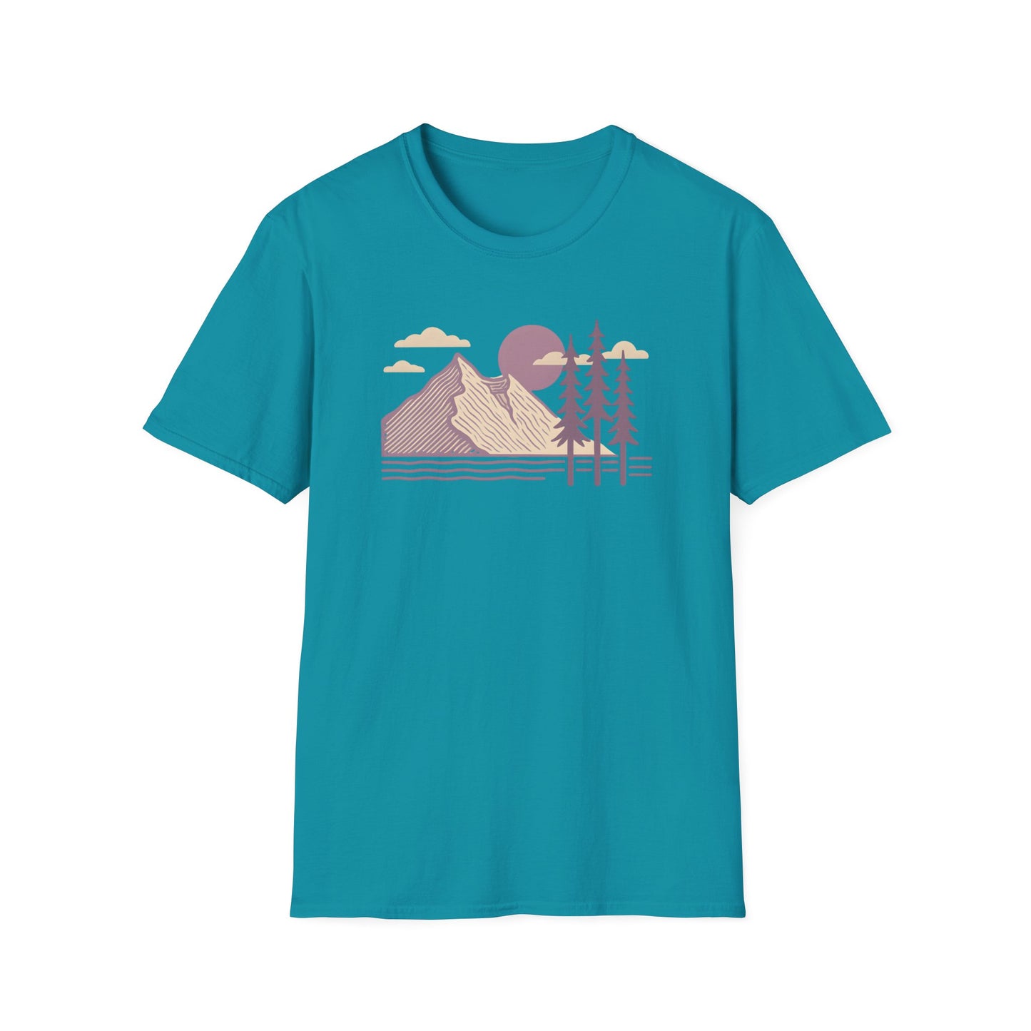 Minimalist Lavender Mountain Sunset T-shirt