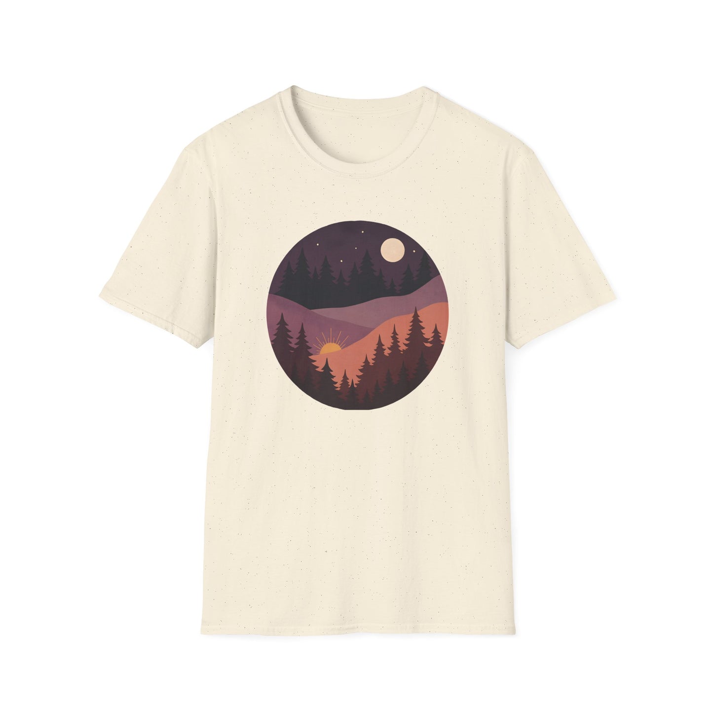 Sun Moon Layered Landscape T-shirt