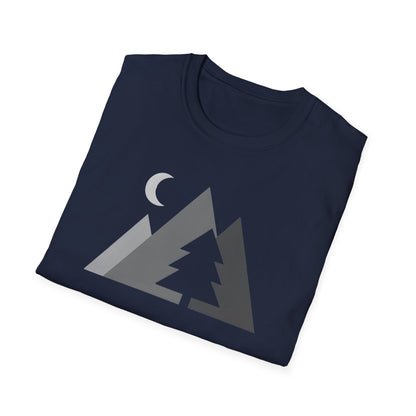 Greyscale Geometric Mountains T-shirt