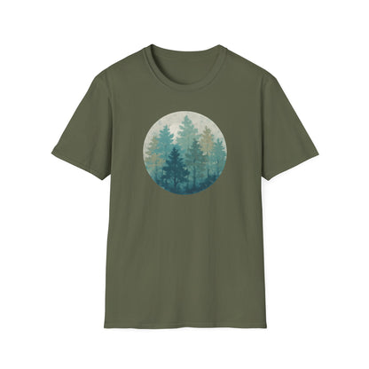 Forest Oil Painting Teals