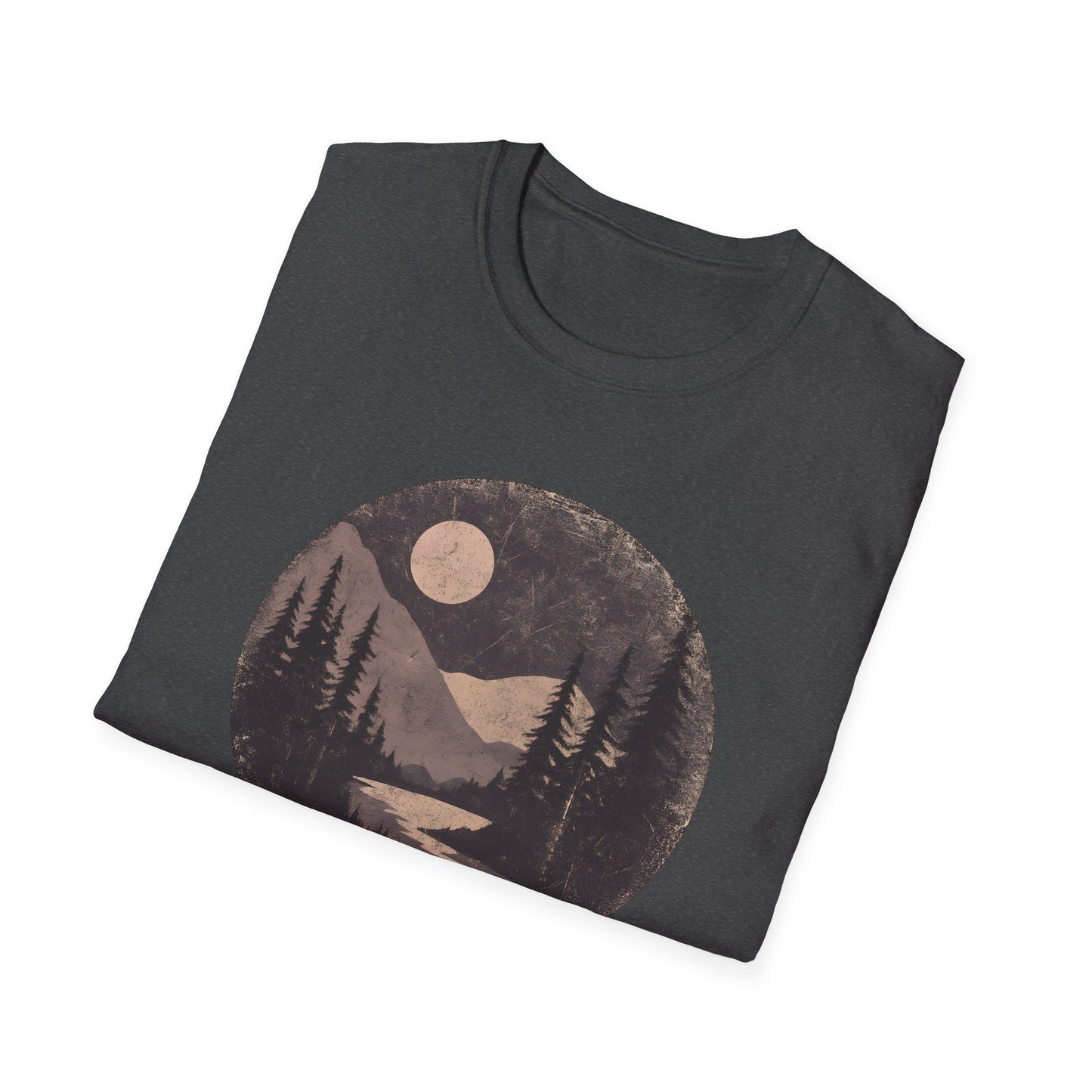 Vintage Moonlit Mountain Valley T-shirt