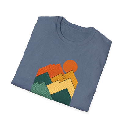 Sunset Over Lined Mountains T-shirt