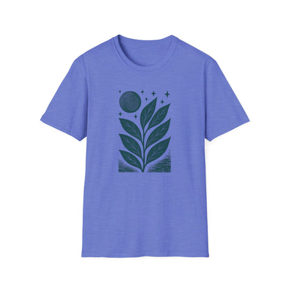 Celestial Leaves Under Moon Glow T-shirt