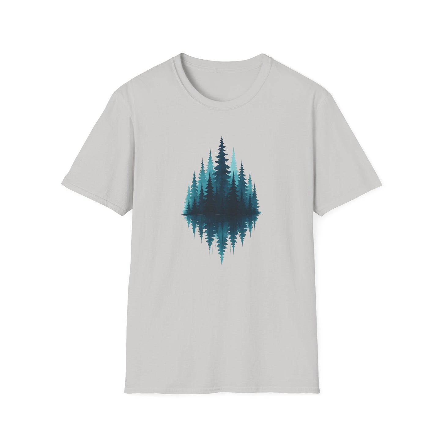 Mirrored Pine Teal Forest T-shirt