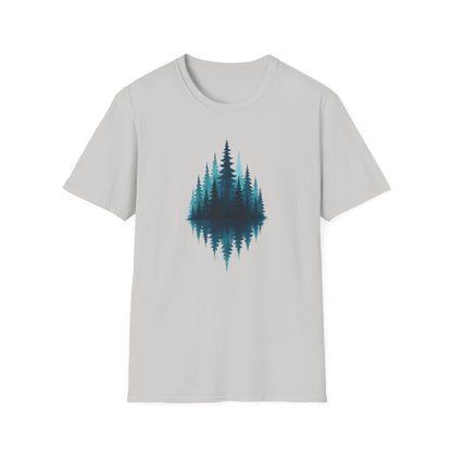 Mirrored Pine Teal Forest T-shirt