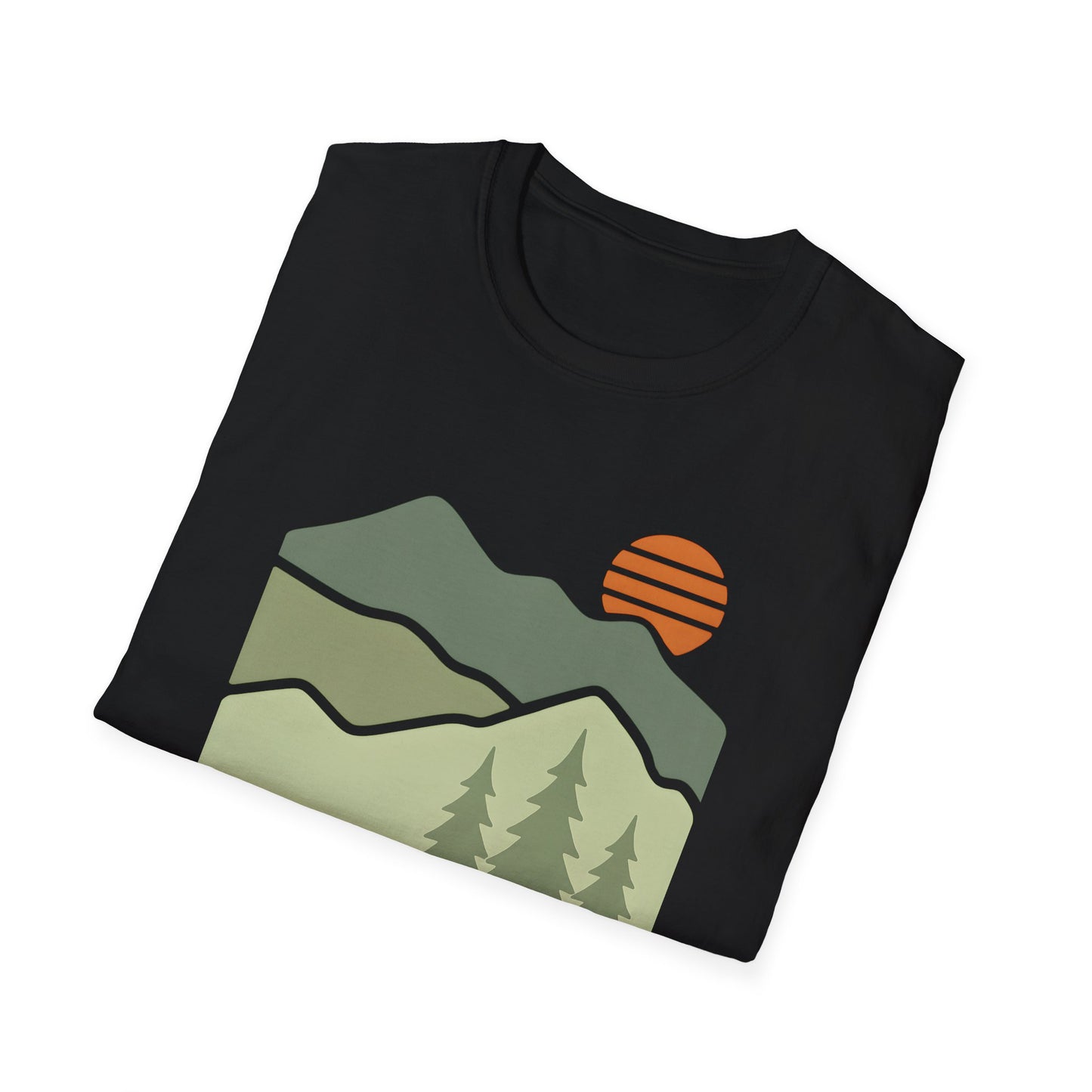 Striped Sun Over Mountain Layers T-shirt