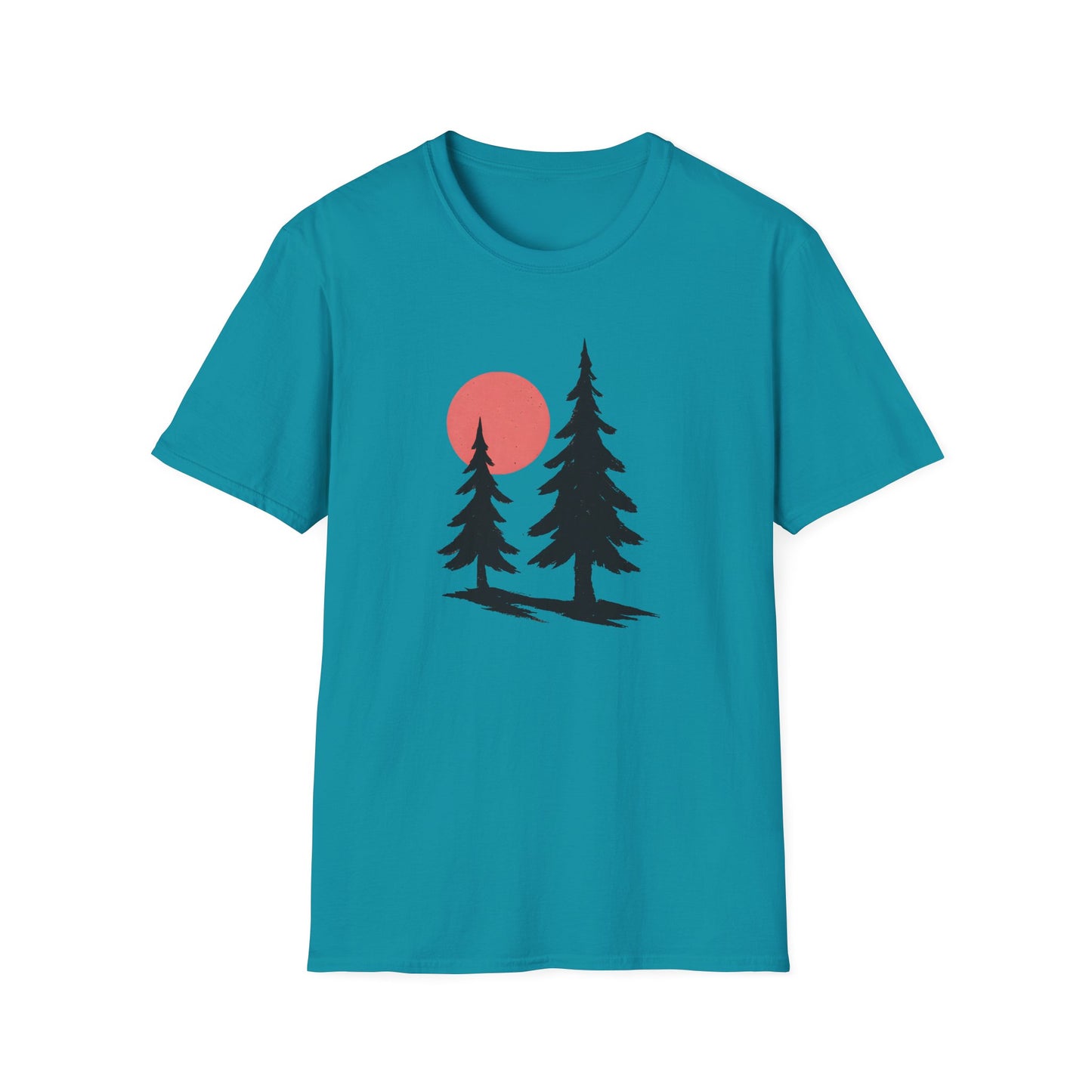 Serene Pines Under Sunset T-shirt